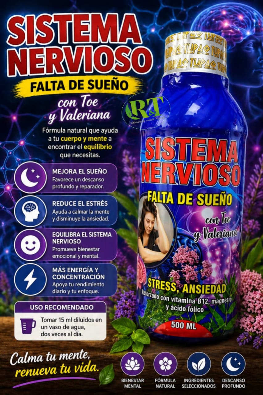 Sistema Nervioso – Falta de Sueño con Toe y Valeriana (500 ml)