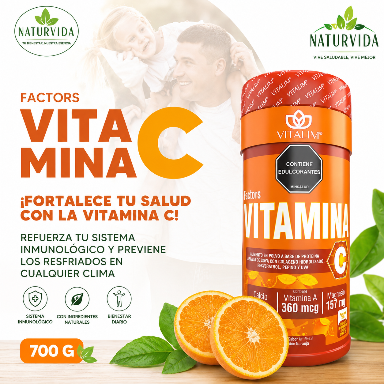 🍊✨ ¡REFUERZA TU CUERPO TODOS LOS DÍAS CON VITAMINA C! ✨🍊