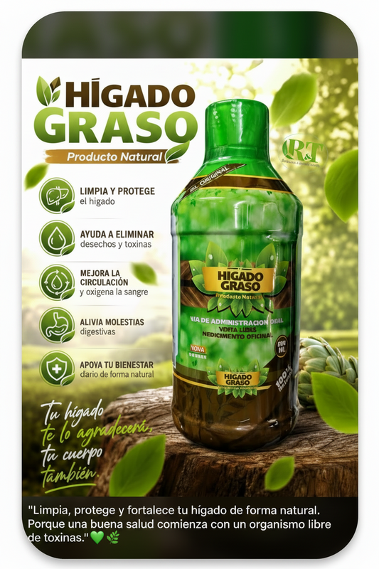 Hígado Graso Natural 500 ml – Apoyo para el Bienestar Hepático