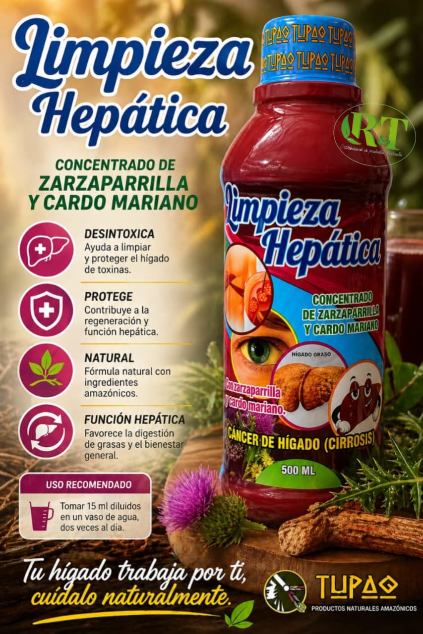 Limpieza Hepática – Zarzaparrilla y Cardo Mariano (500 ml)