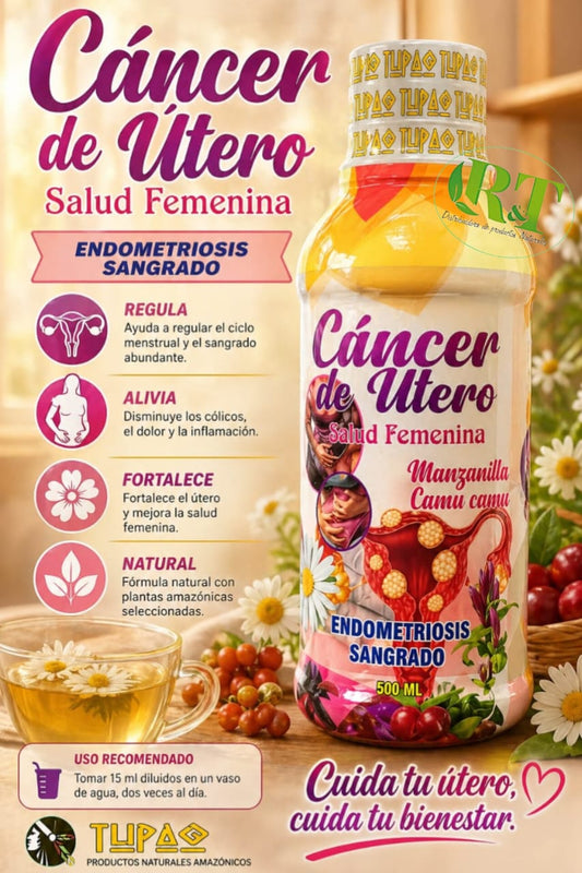Salud Femenina – Cáncer de Útero con Manzanilla y Camu Camu (500 ml)